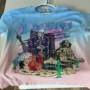 Las Vegas Mirage Graphic Tee - Blue and Pink